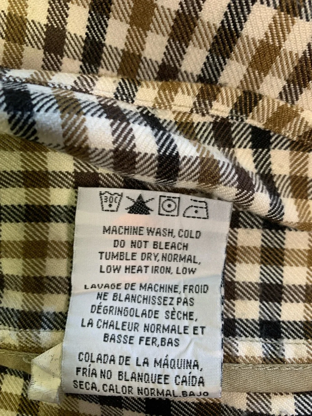 Boyt Harness Company Men's Plaid Button-Down Shirt with Tan Elbow Patches - Picture 7 of 8